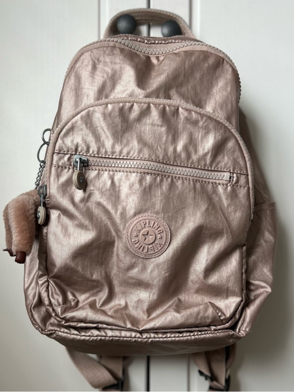 Kipling Rose Gold Mini Backpack